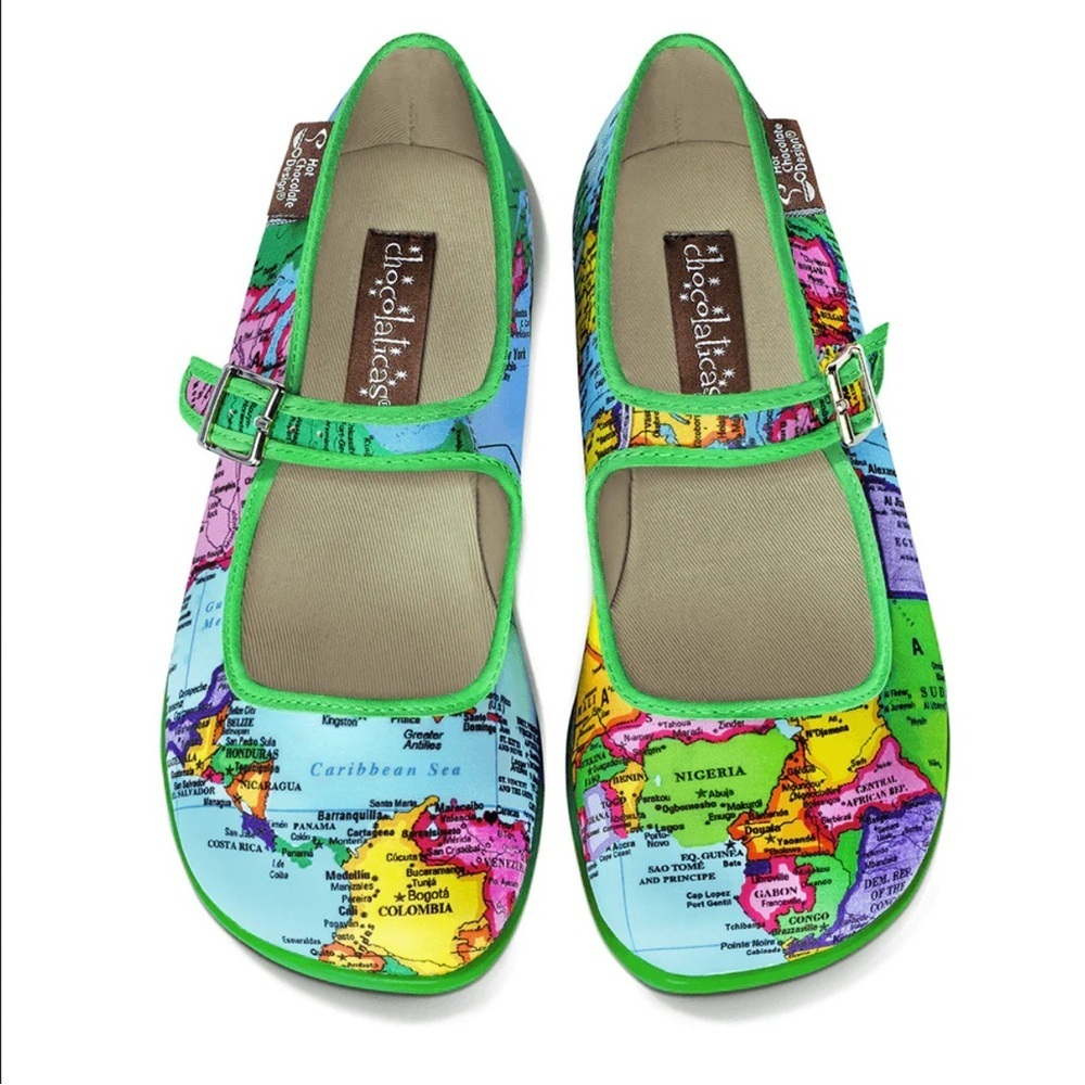 New! Chocolaticas® Bon Voyage Women's Mary Jane Flats